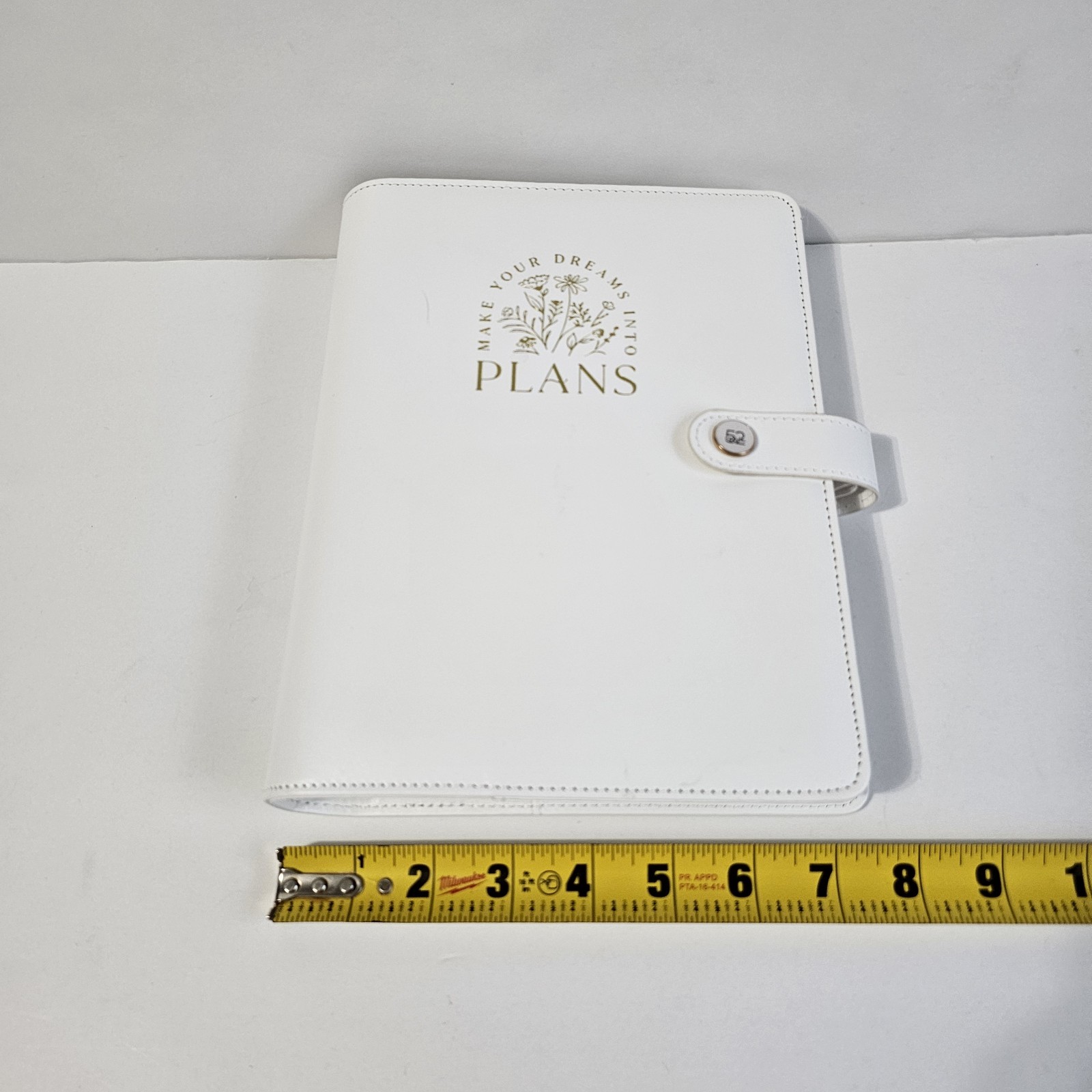 Agenda 52 The Paper Studio Binder 6 Ring Card Holders White DREAMS INTO PLANS
