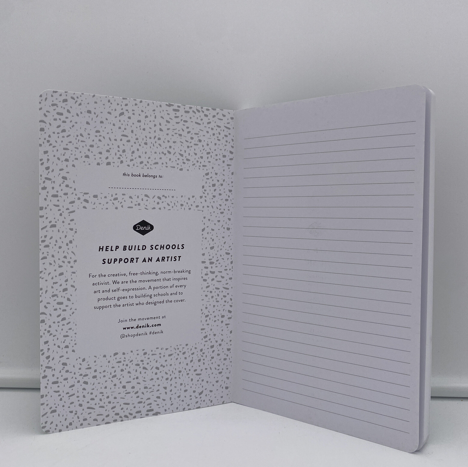 Denik Lay Flat Notebook Flock Of Birds Design 144 Lined Pages 5.25×8.25 NEW!