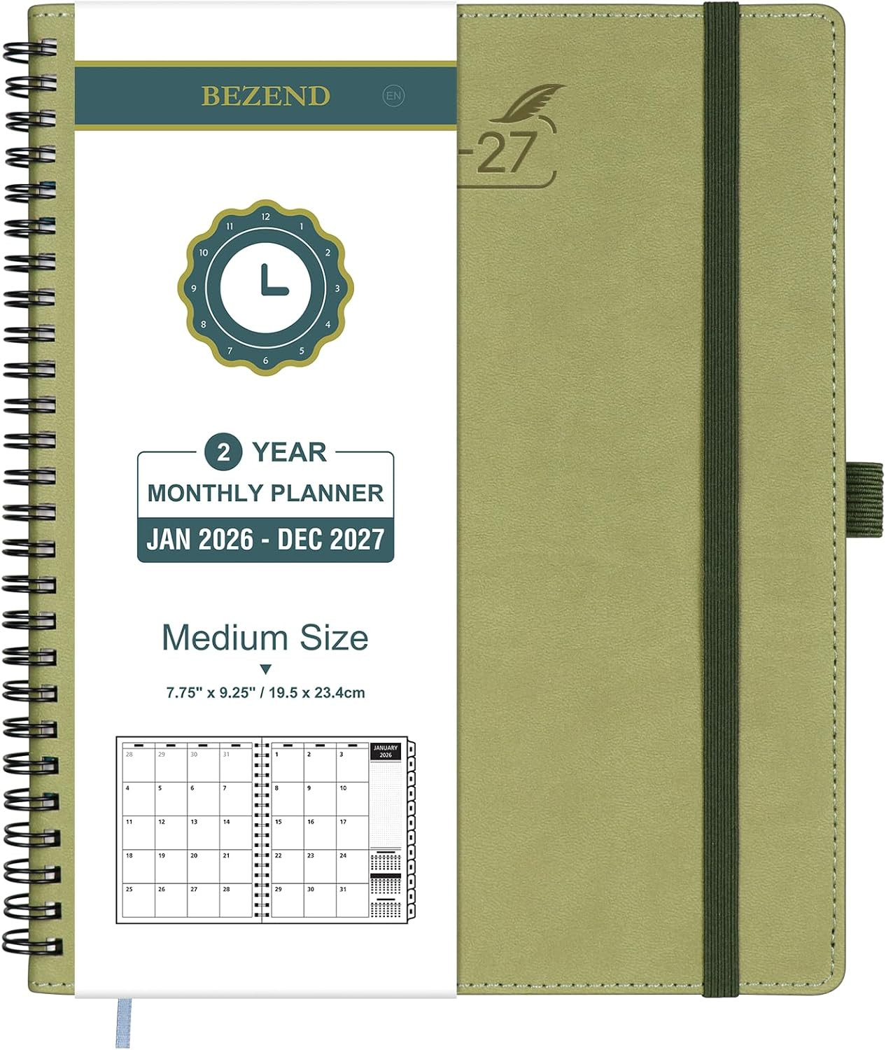 Pocket Monthly Planner 2026-2027 (3.5″ X 6.5″) 2 Year Calendar Book for Purse wi