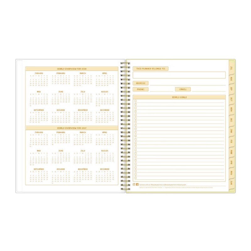 Unicorn Eclipse 8.5″x11″ 2026-2027 Weekly/Monthly Planner Lemons Smooth Frosted