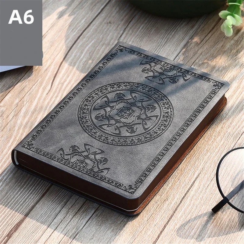 VINTAGE PORTABLE LEATHER NOTEBOOK DIARY JOURNAL 280 PAGES/JOURNALING/ SCHOOL 📝