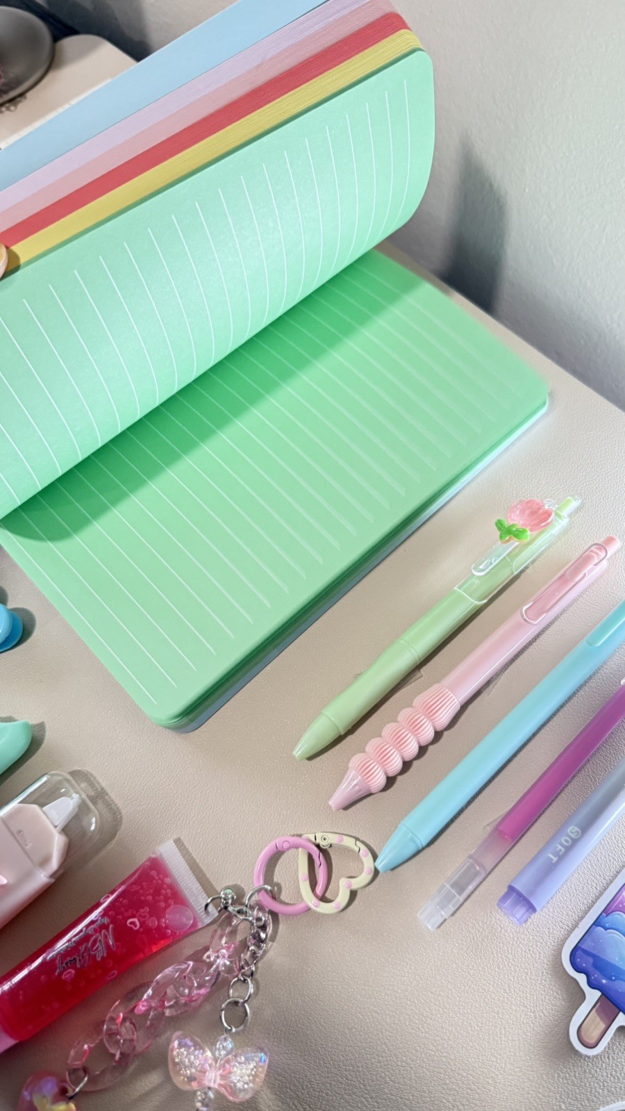 Ice Cream A5 Journal Gift Set 24 Pc Colorful Pages Kawaii Stationery Book Lover