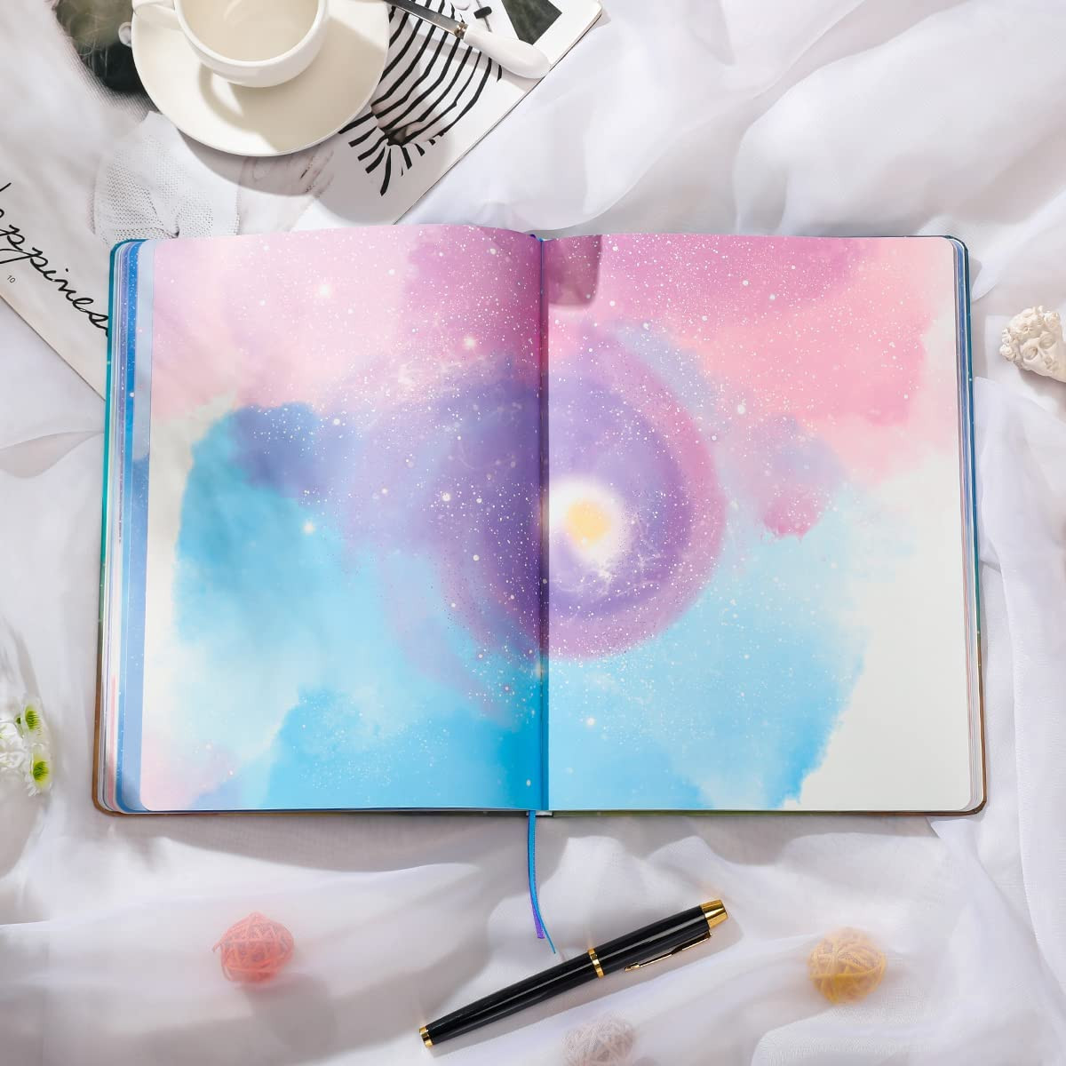 Starry Sky Writing Journal for Women, Men, Unique Colorful Blank Notebook