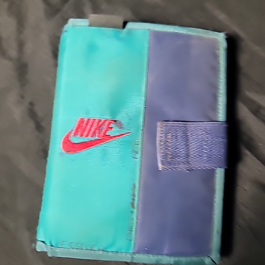 VINTAGE NIKE MEAD MINI BINDER STUDENT PLANNER DARK BLUE/ TURQUOISE NYLON 1994