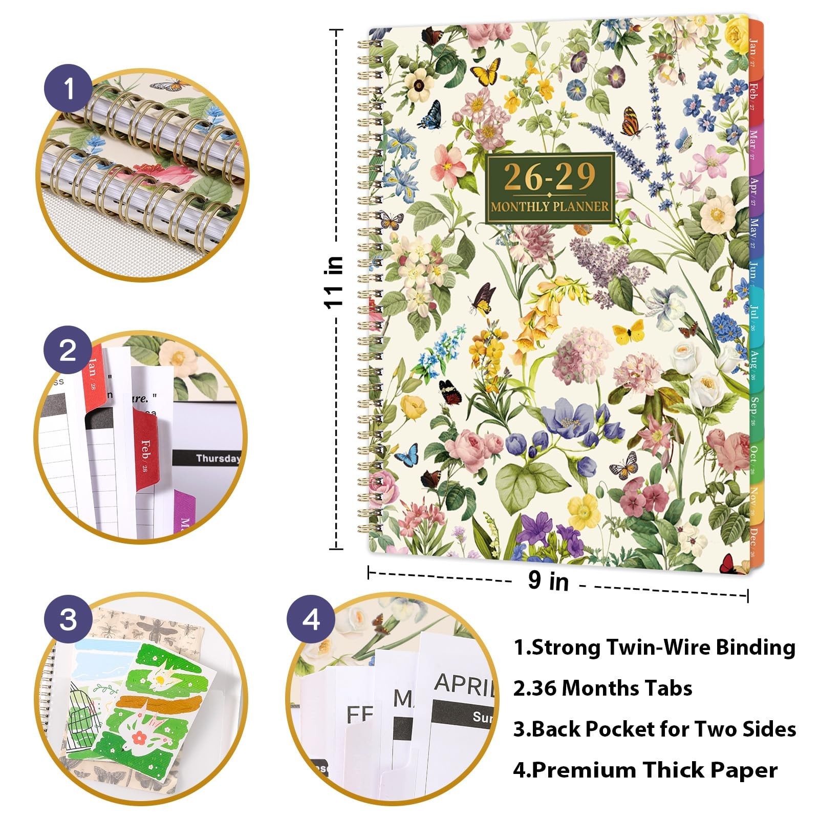 2026-2029 Monthly Planner – 3 Year Monthly Planner 2026-2029, July 2026-June …