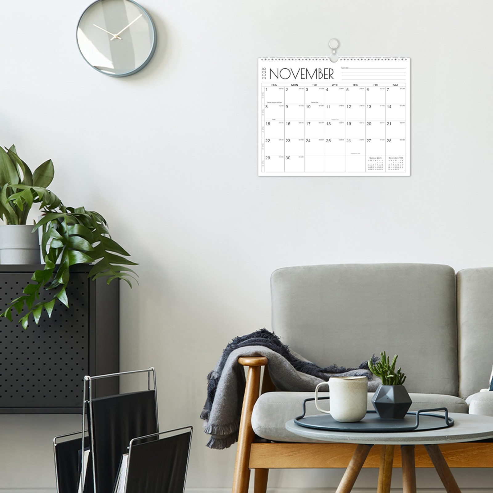 Calendar 2026-2027 – 18 Months Wall 14.8” x 11.5”（26-27 white ）, White