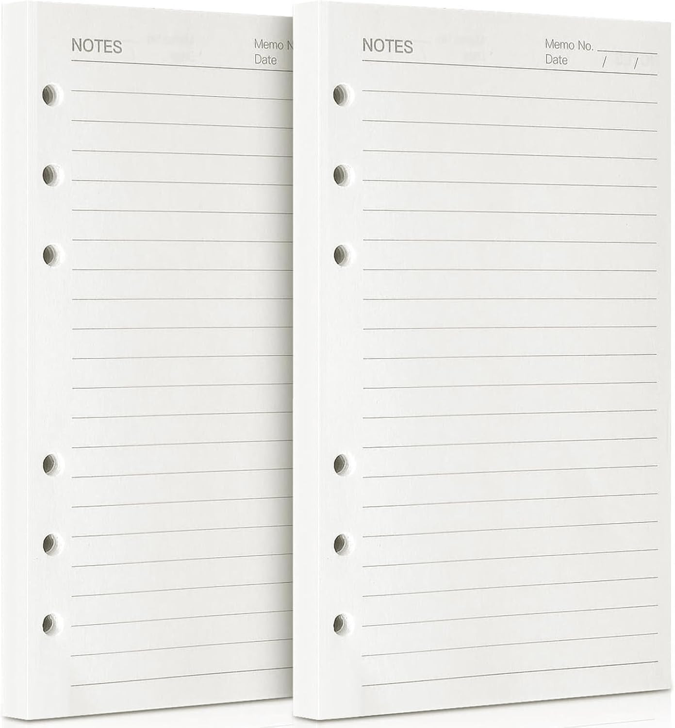 A5 Colorful Lined Refill Paper, 120Gsm Loose Leaf Paper 6 Hole, Notebook Refills