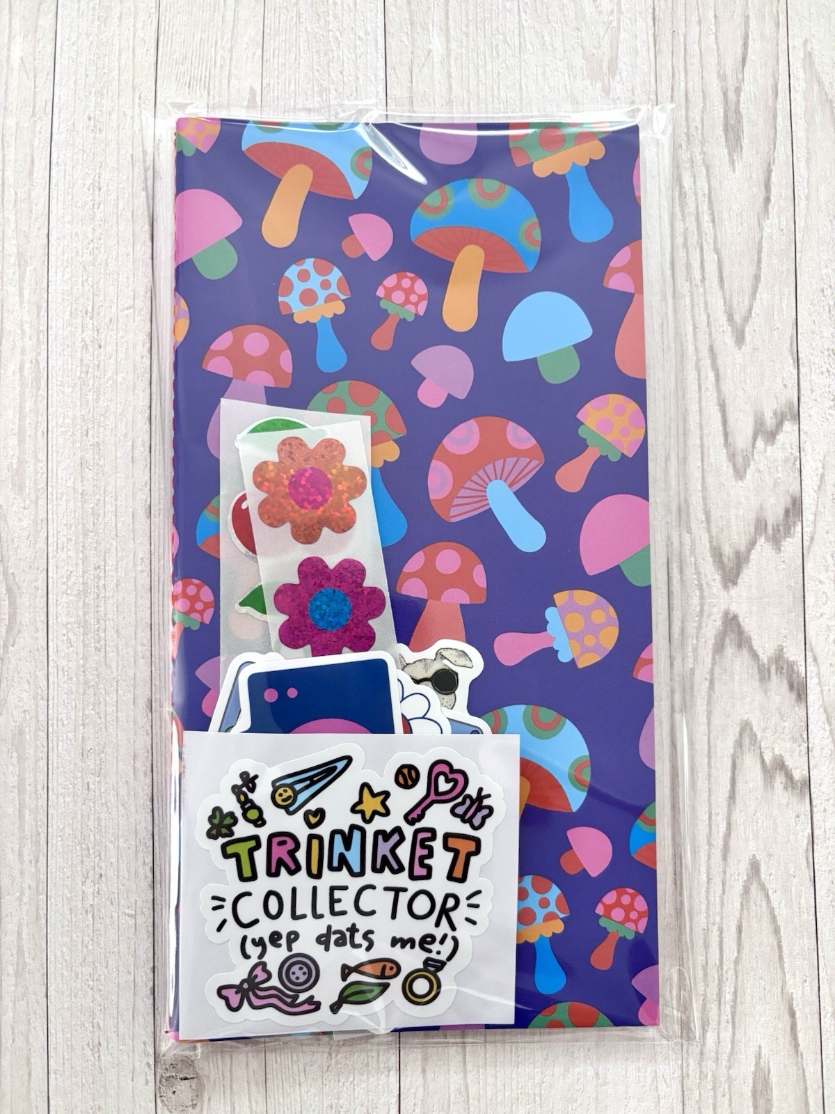Travelers Notebook Purple mushrooms Pipsticks Groovy