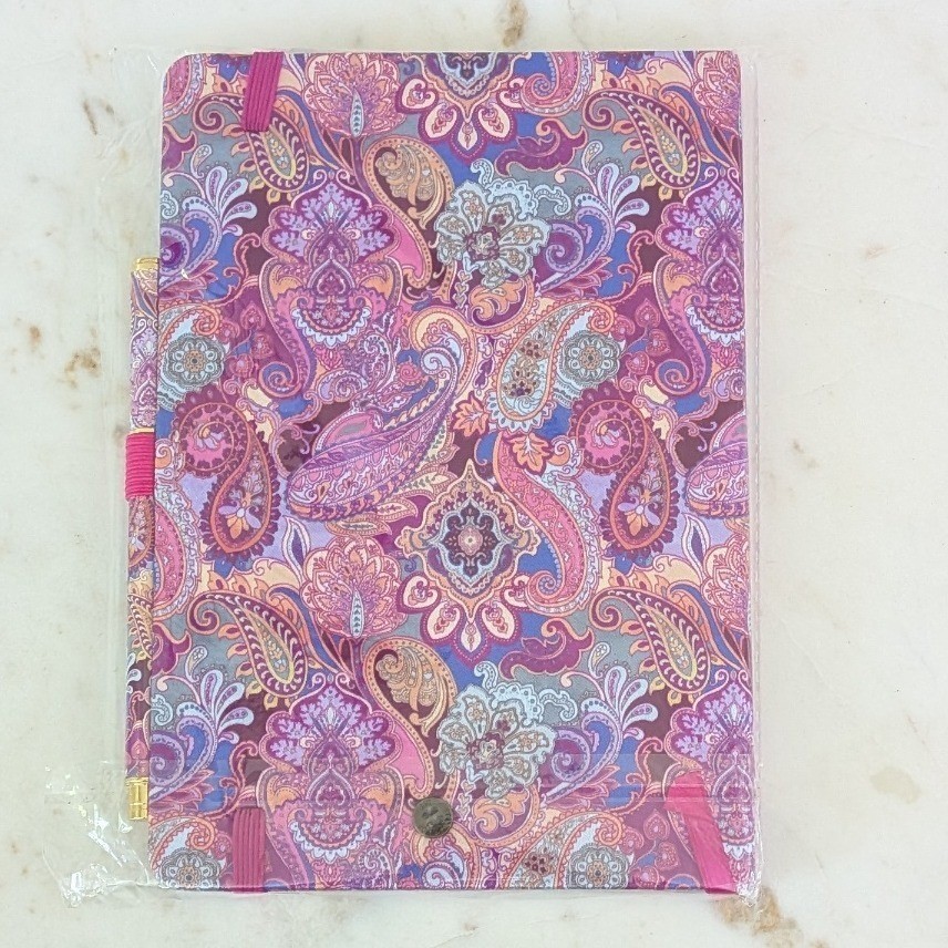New Johnny Was Journal and Pen Set Sandalwood Pink Paisley Boho H46924-O $48