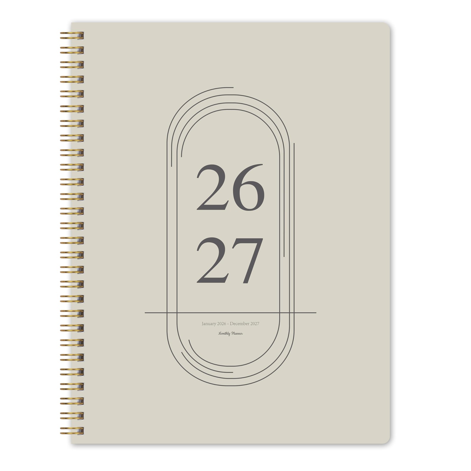 2026-2027 Monthly Planner Jan 2026 – Dec 2027 Twin-wire Binding Organizer