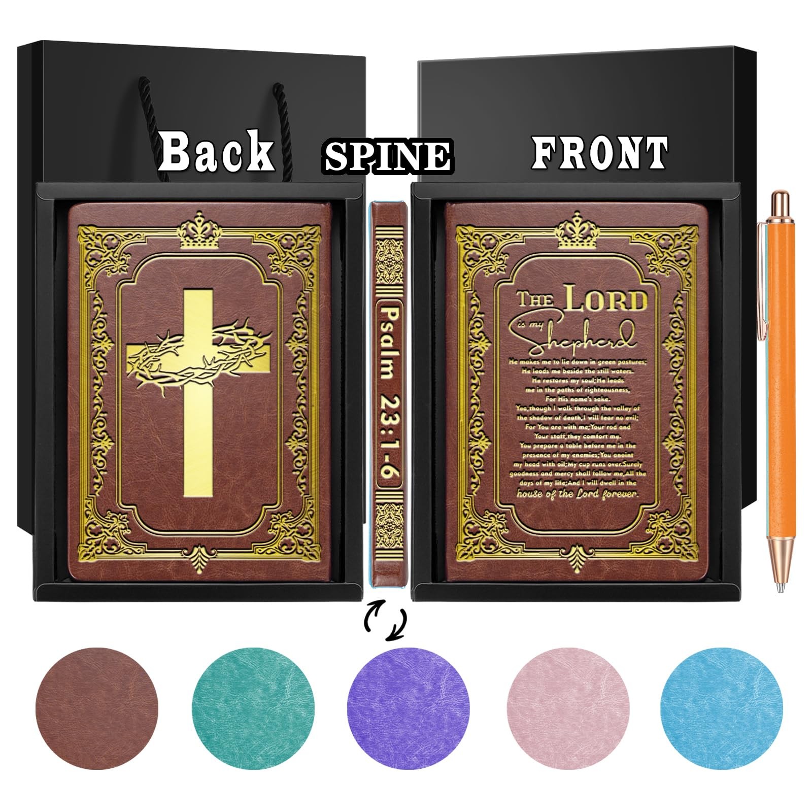WHLBHG Christian Gift Psalm 23 The Lord Is My LORD Shepherd- Brown