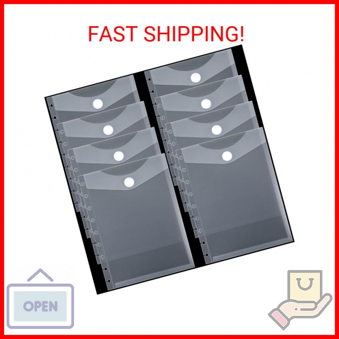 Engrowtic 8 Pcs 7 x 9.25 Inches 9 Disc Medium Size discbound Pocket dividers Env