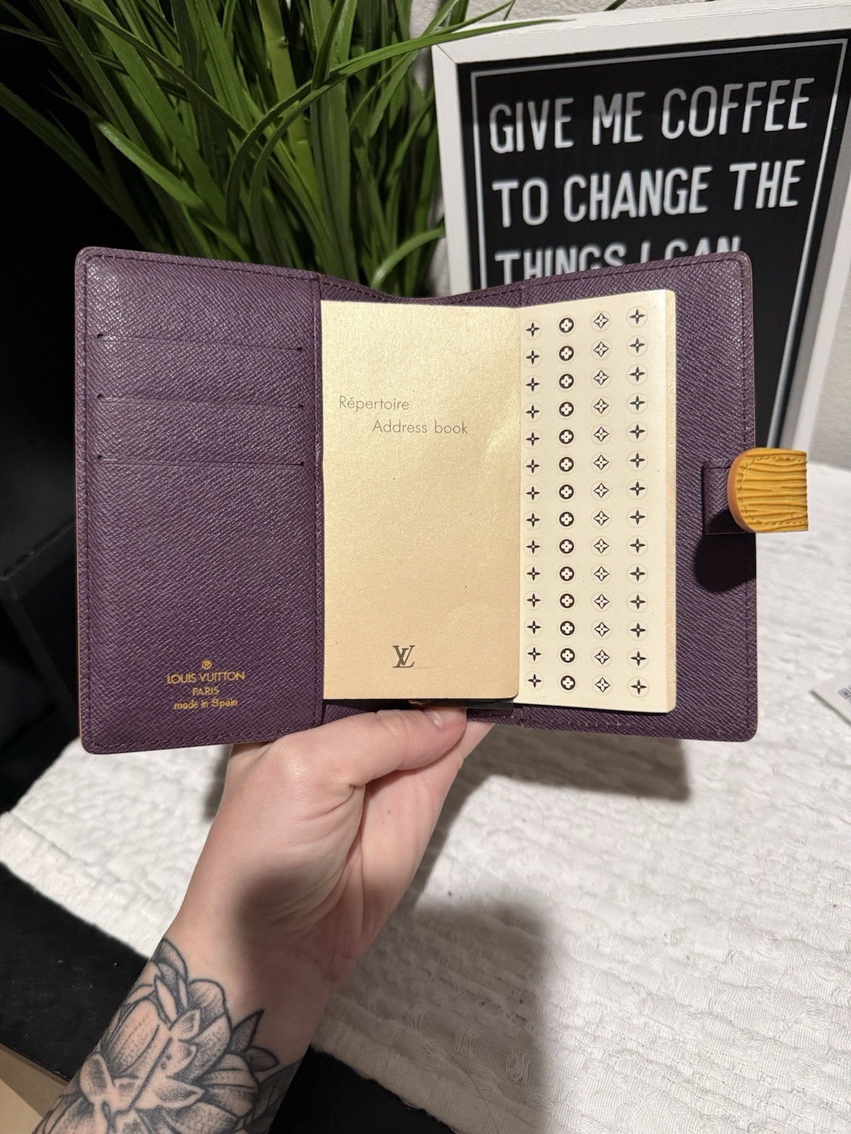 Louis Vuitton Yellow Leather Organiser Address Book Planner Luxury Stationery