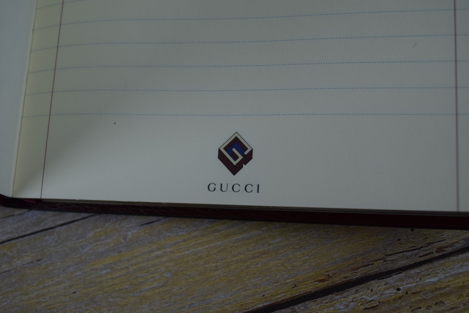 NIB! Authentic Gucci Luxury Notebook Journal Geometric G Printed Red