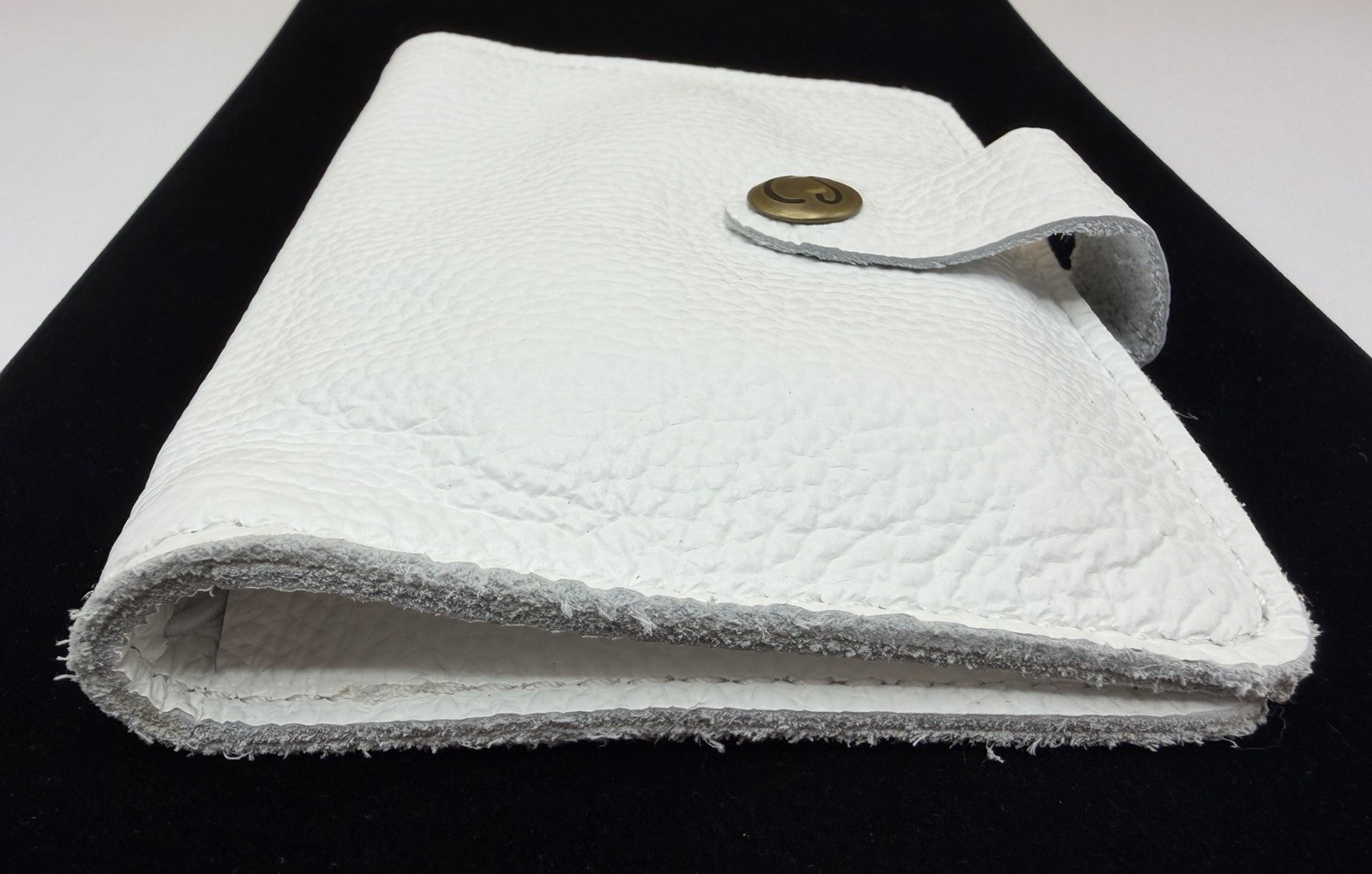 Chic Sparrow Pocket Field Notes TN White Pebbled Leather USA Planner Cover W/box
