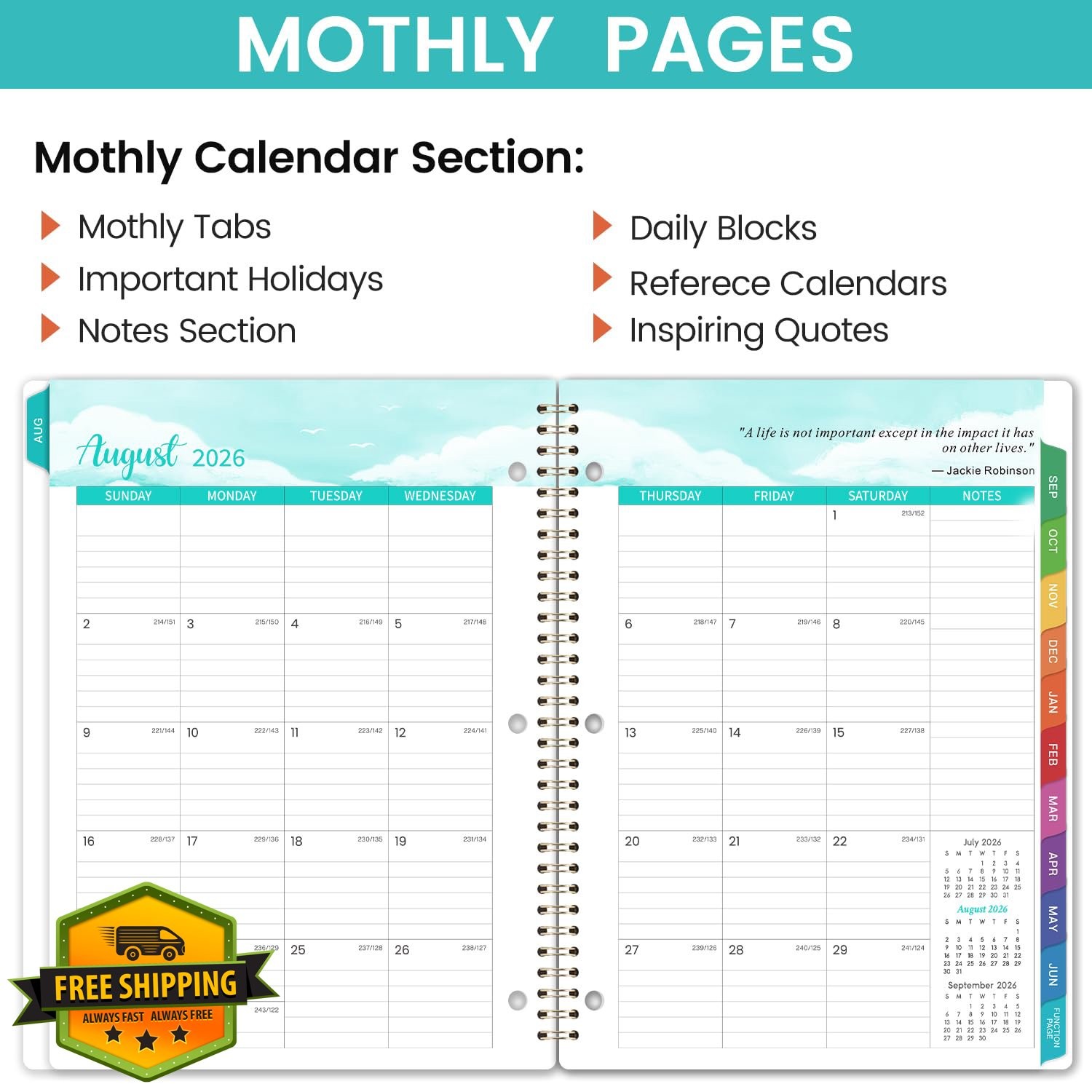 Artfan Globe student planner 2026-2027