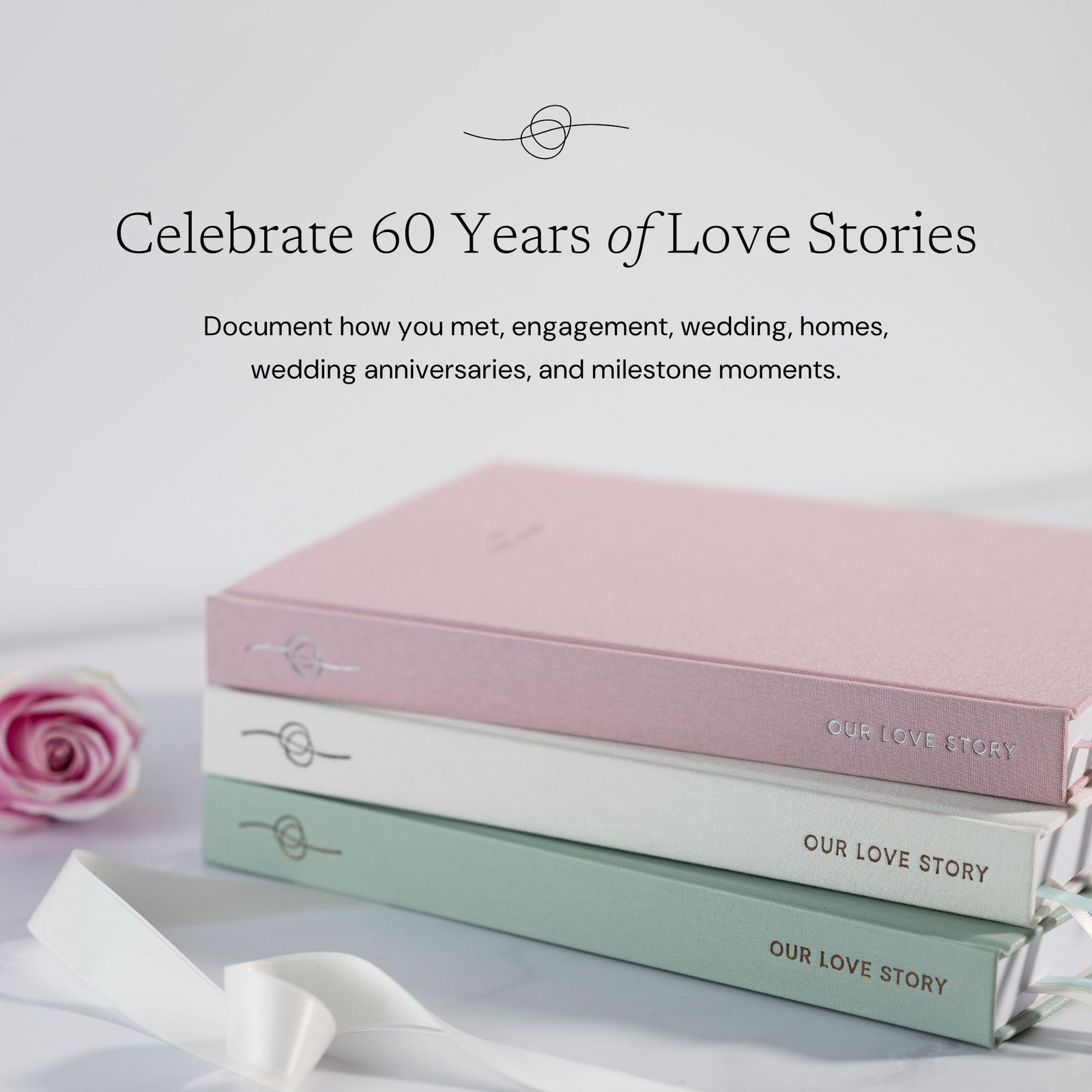 Our Love Story Anniversary Journal Wedding Memory Book Couple Scrapbook Gift