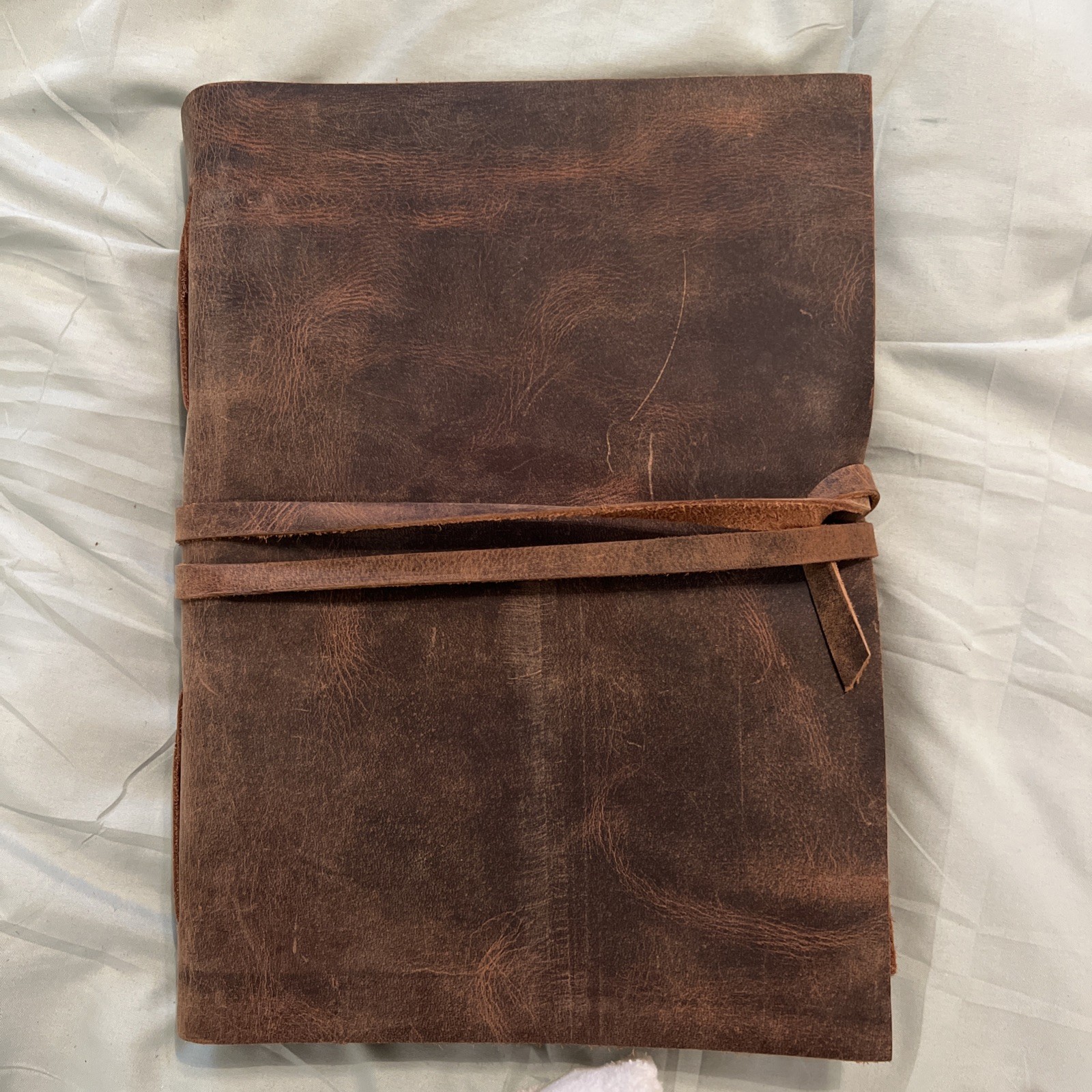 Genuine Leather 11.75”x8.5” Journal Sketchbook Rustic Notebook Handmade