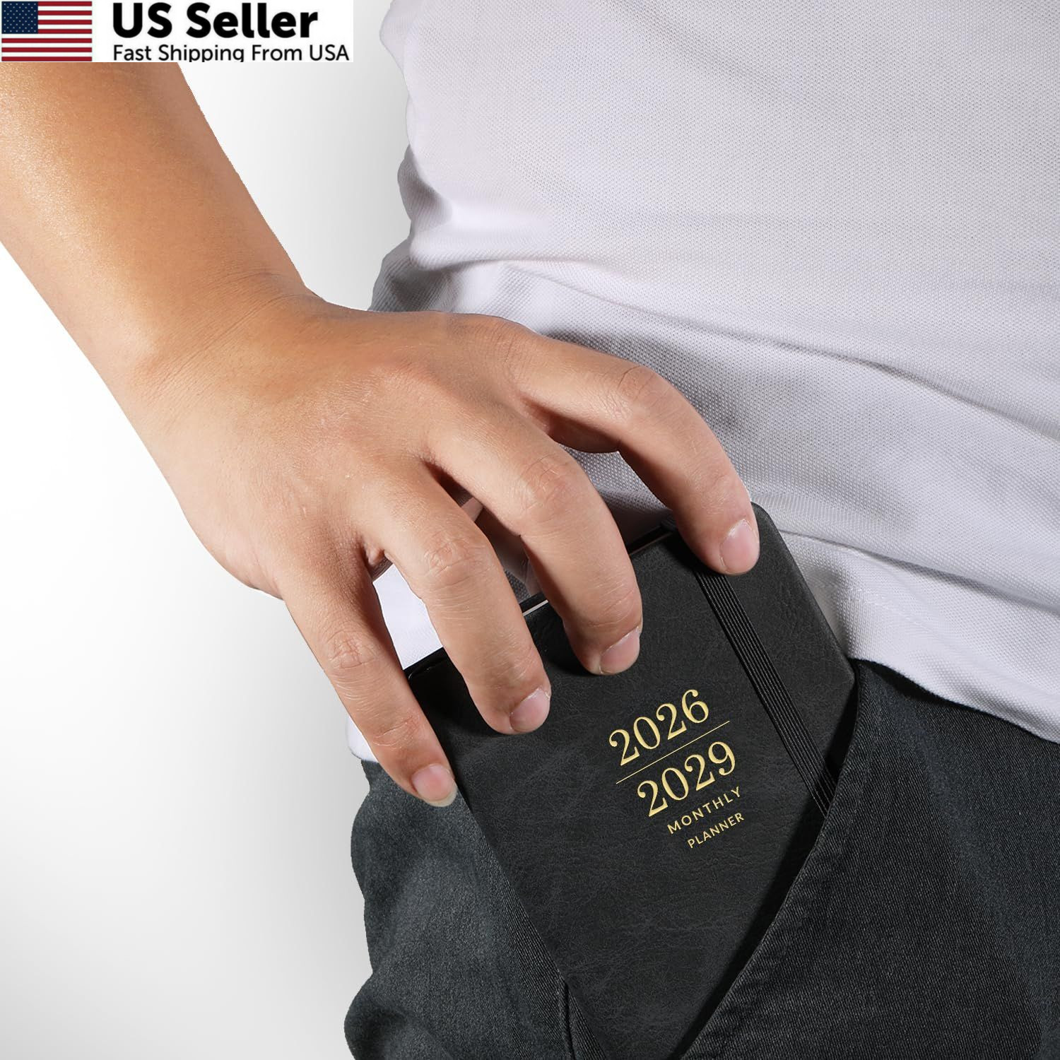 2026-2029 Monthly Planner/Calendar – 3 Year Planner with 3.8″ x 6.3″, Grey