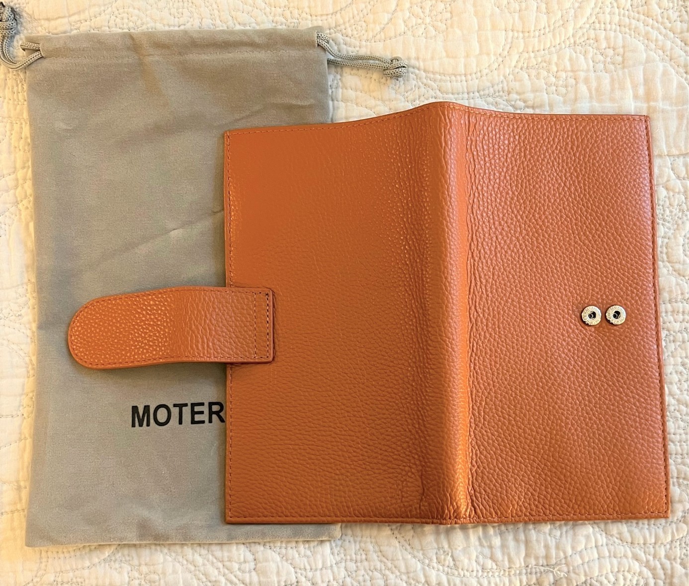 NEW Moterm Leather Planner Cover – Weeks/Weekly – Burnt Orange
