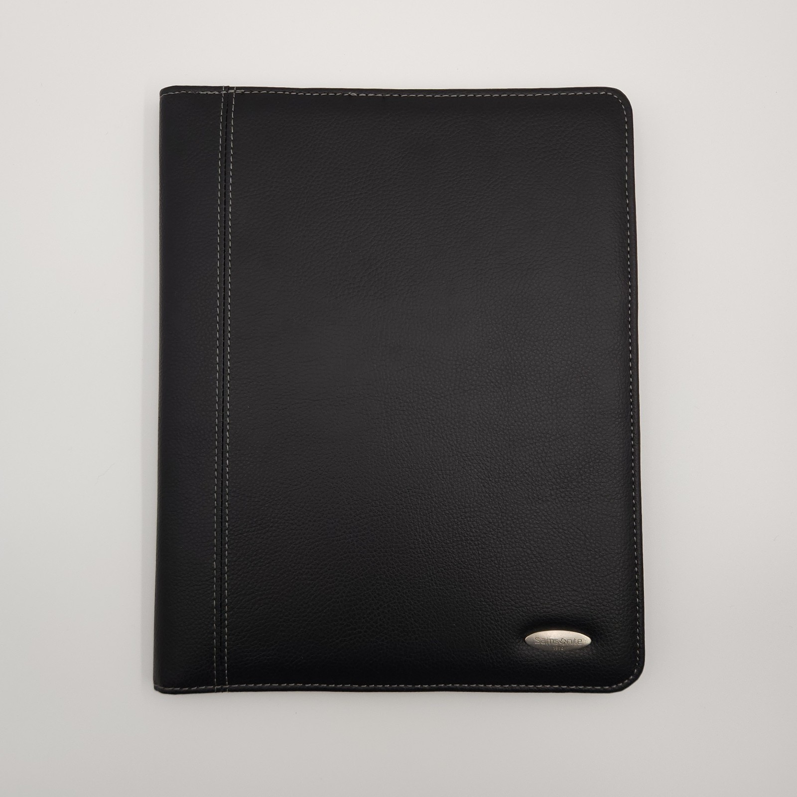 Samsonite Black Faux Leather Portfolio Bi-Fold Writing Note Pad Folio Calculator