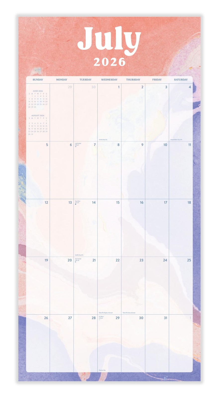 Large Grid 2026 Calendar | 2026 Wall 12 x 24 inches, Grid: Big Plans