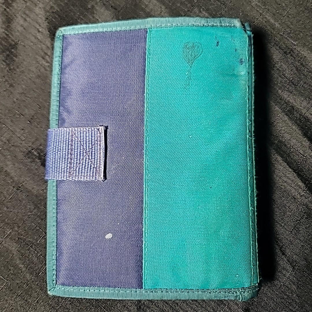 VINTAGE NIKE MEAD MINI BINDER STUDENT PLANNER DARK BLUE/ TURQUOISE NYLON 1994
