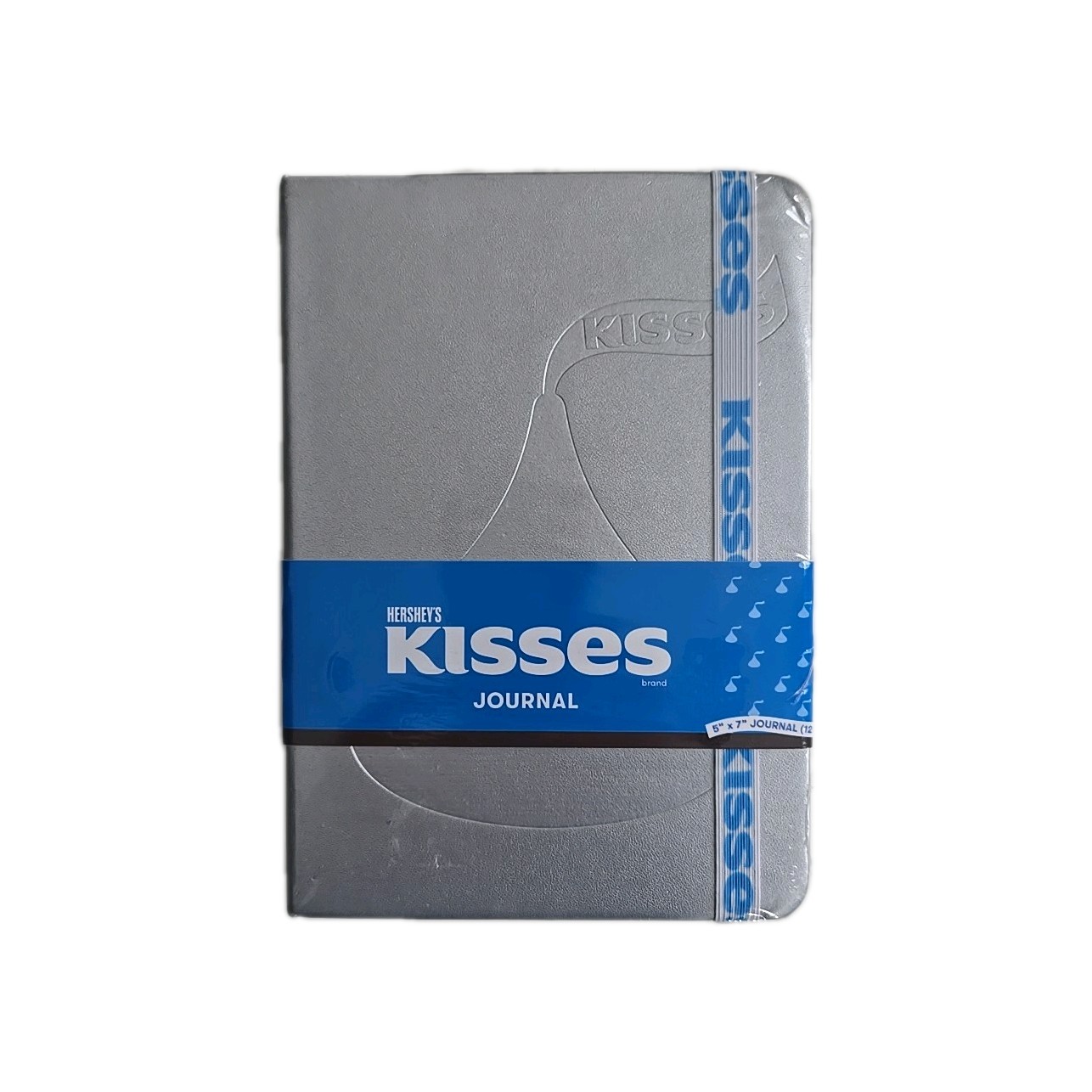 Hershey’s Kisses Journal Silver Embossed 5×7, 120 Page, Sealed Elastic Closure