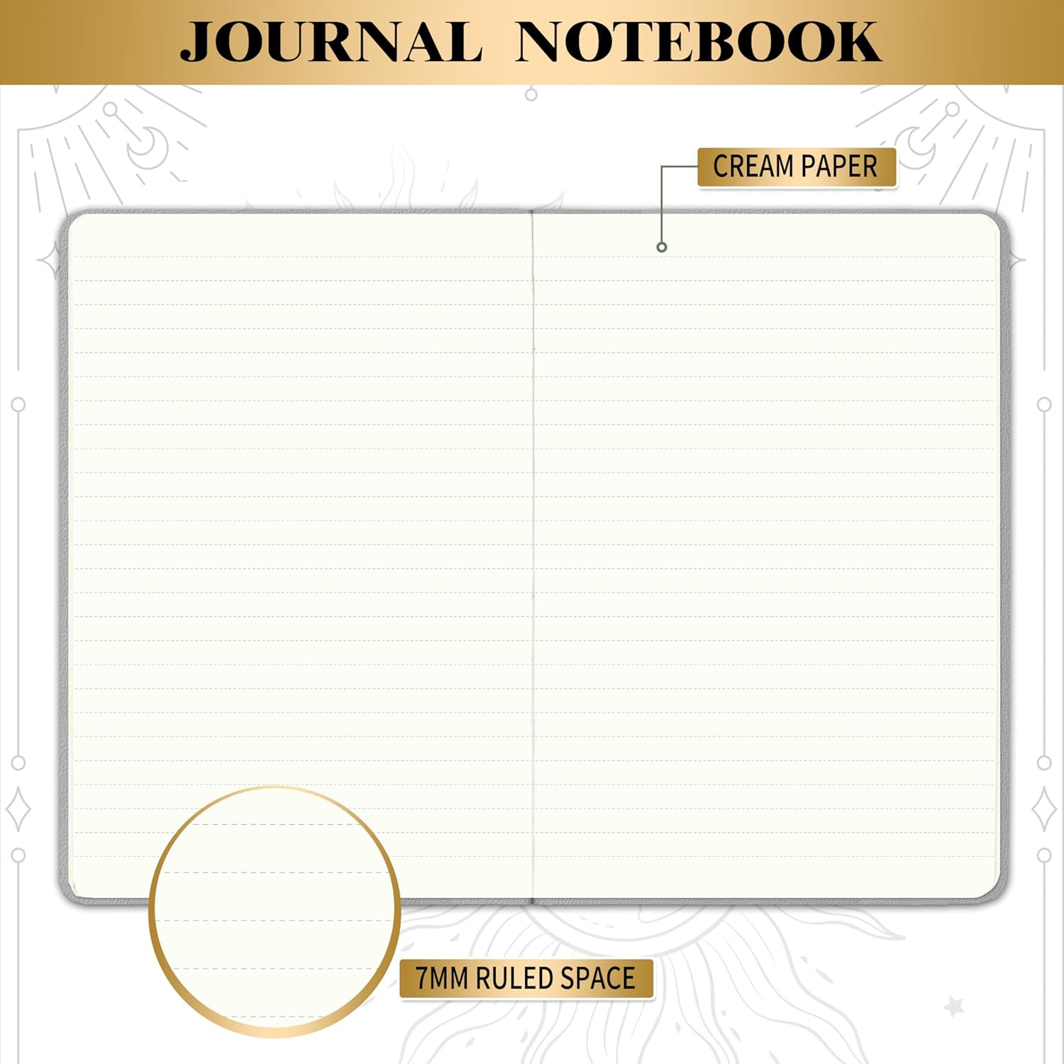 Artfan Ruled Notebook/Journal – Premium Thick Paper Faux Leather Classic Writing