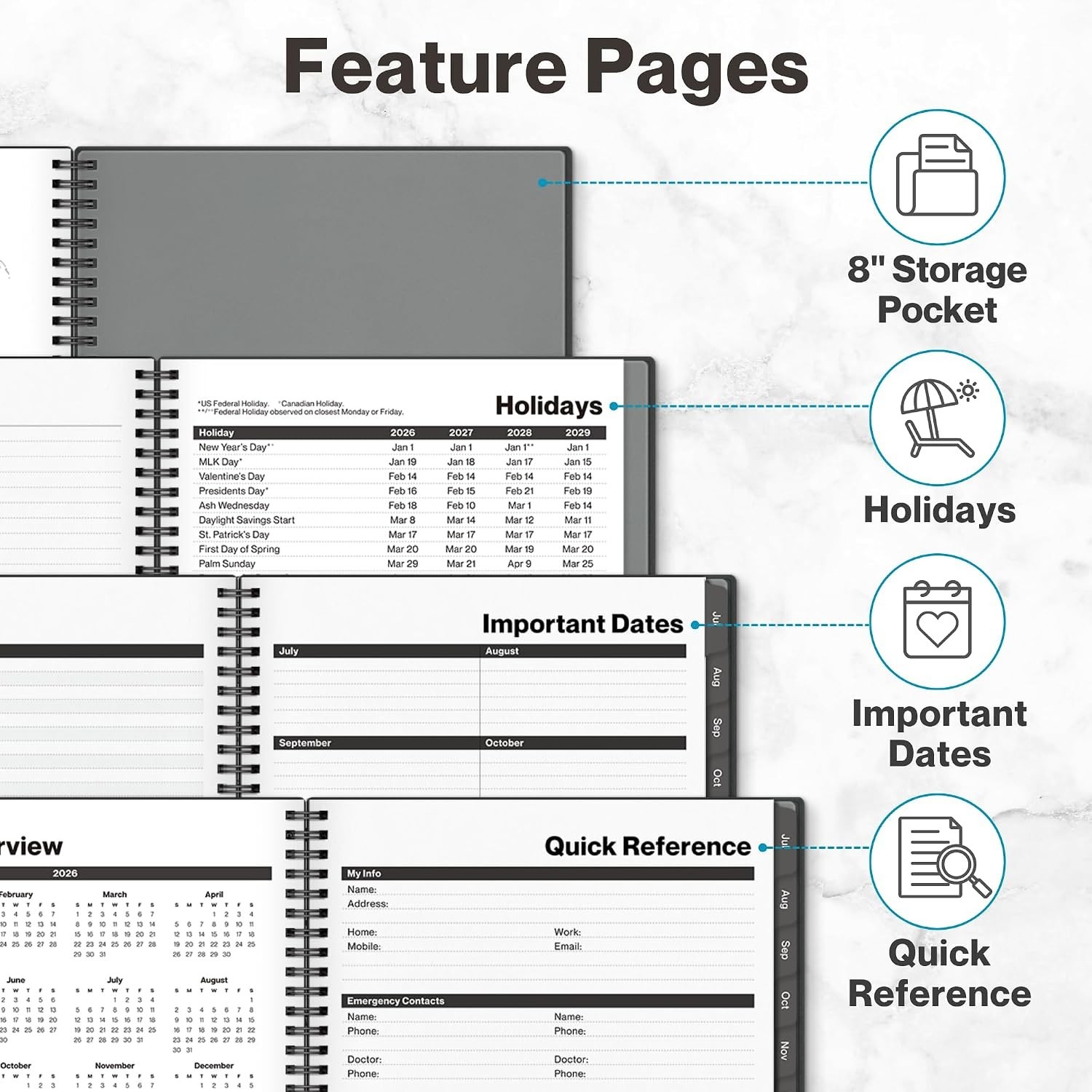 Planner 2026-2027 8.5×11, July 2026 to June 2027, Weekly and Monthly Academic…