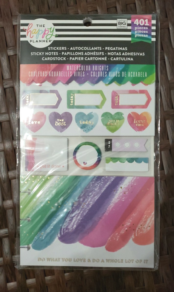 Happy Planner Stickers ~ Sticky Notes ~ Cardstock Watercolor Brights 401 Pieces