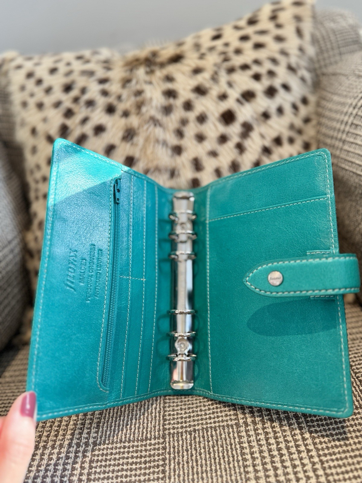 Filofax A6 Personal Size Malden Organiser Planner Diary Green Leather NewBeauty