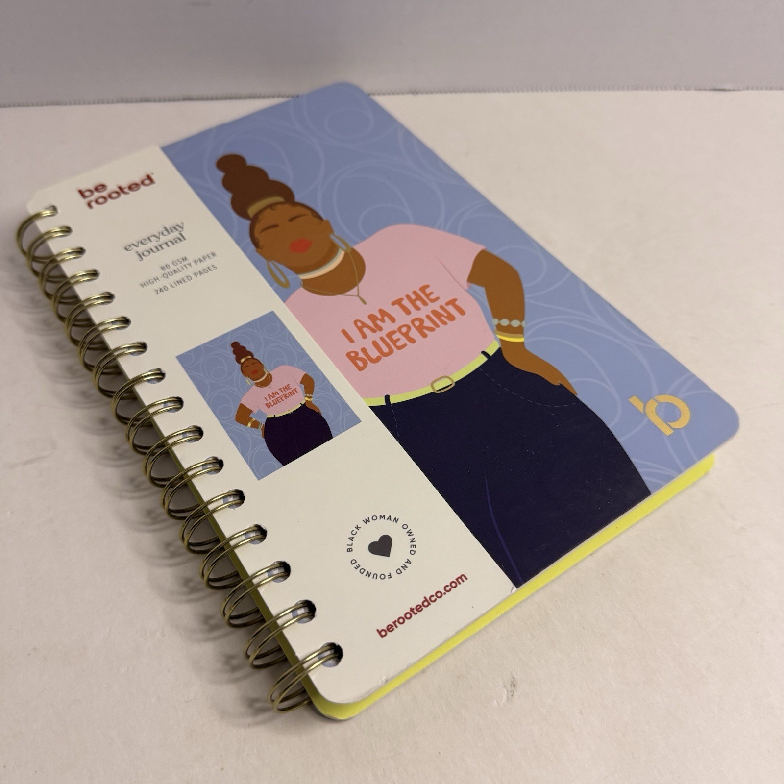 Be Rooted “I Am The Blueprint” Spiral Journal 5.5×8.5 New 240 Pages