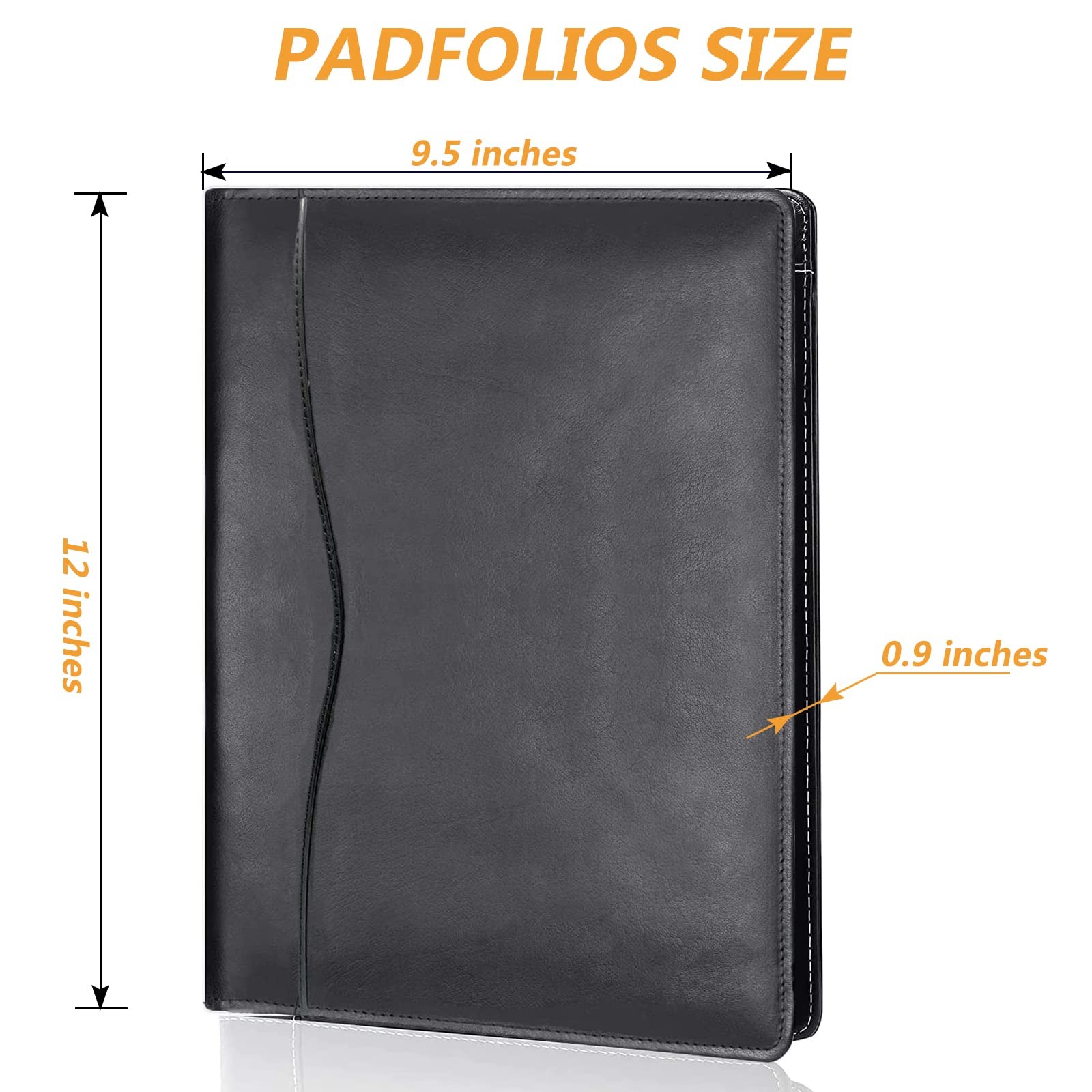 Leather Portfolio Folder Padfolio, Business Padfolio Organizer Document Planner