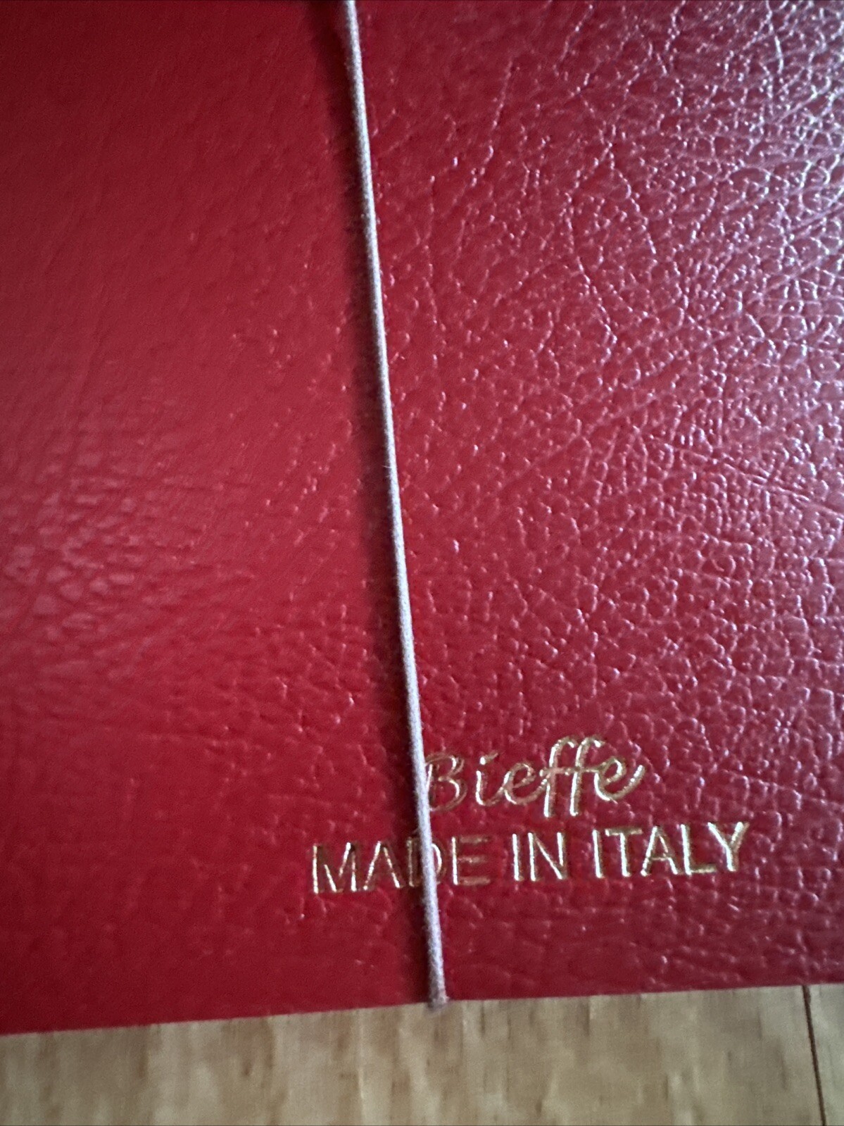 BIEFFE Set Of 3 Small RED Notebooks Gold Bird MOTIF Red Edges 5.5” X 8” Italy