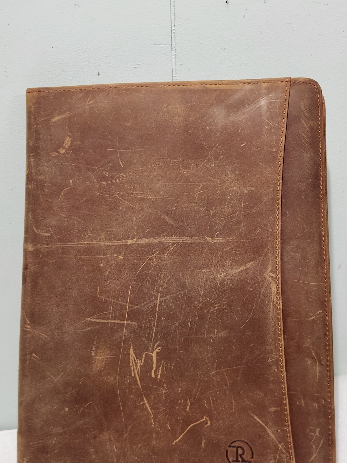 Ringsun Leather Portfolio Organizer with Zipper Padfolio