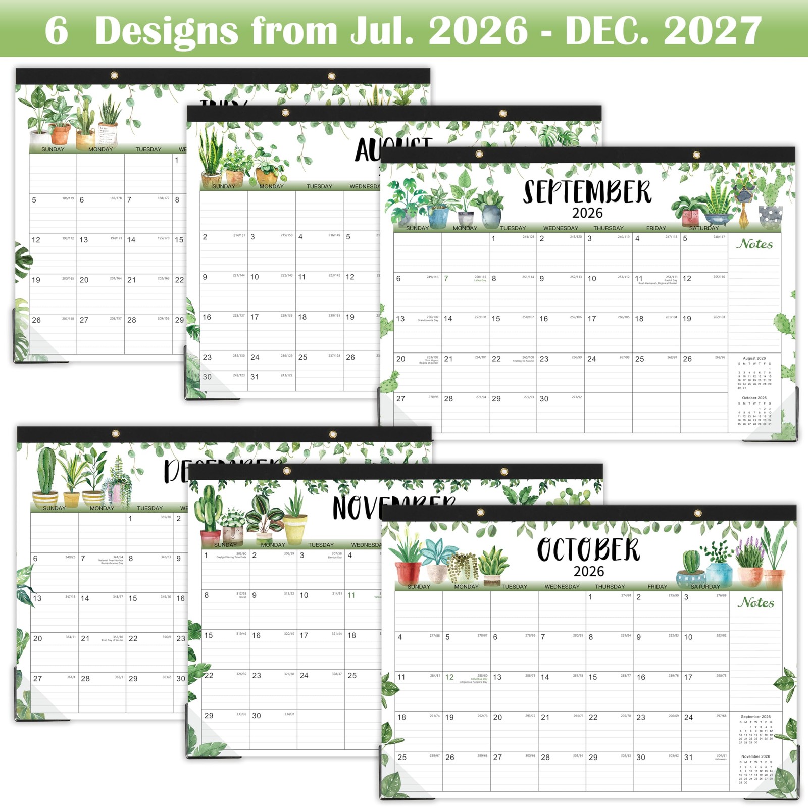Desk Calendar 2026-2027 – Calendar, 18 Monthly Desk/Wall…