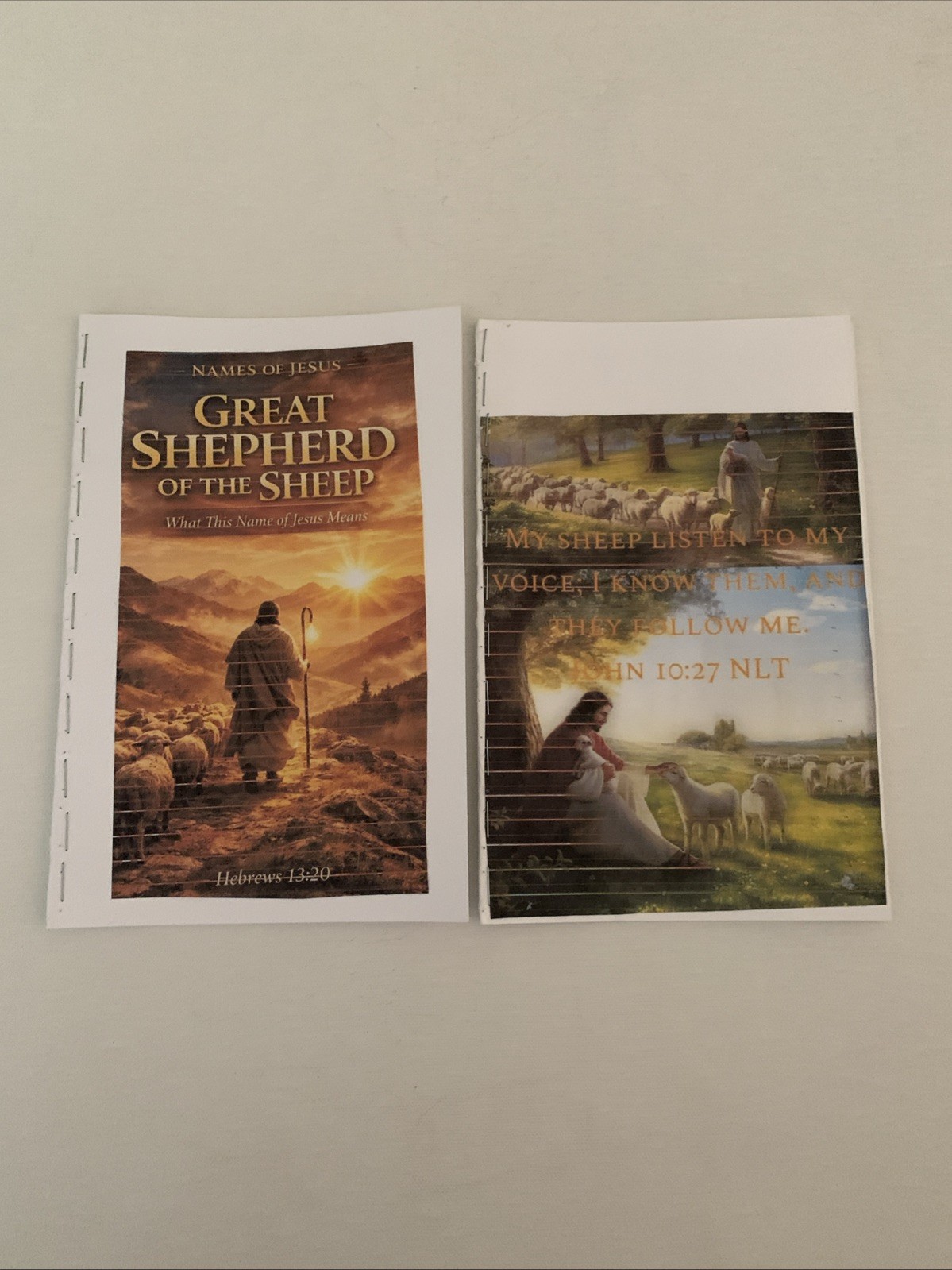 Handmade Upcycled Christian Pocket Notebook Journal Sets 2 Packets