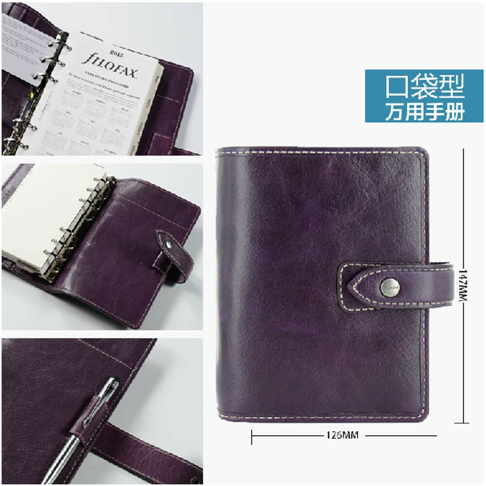 Filofax A5/Personal/Pocket Malden Diary Planner Leather Notebook Organiser Gifts