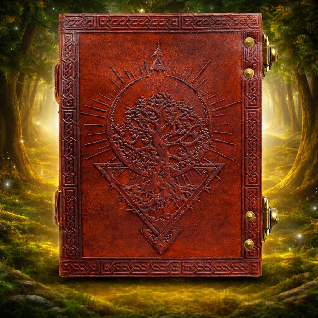 Leather Travel Journal 5×7 Double Lock Unlined Diary Notebook Gift-200 Pages