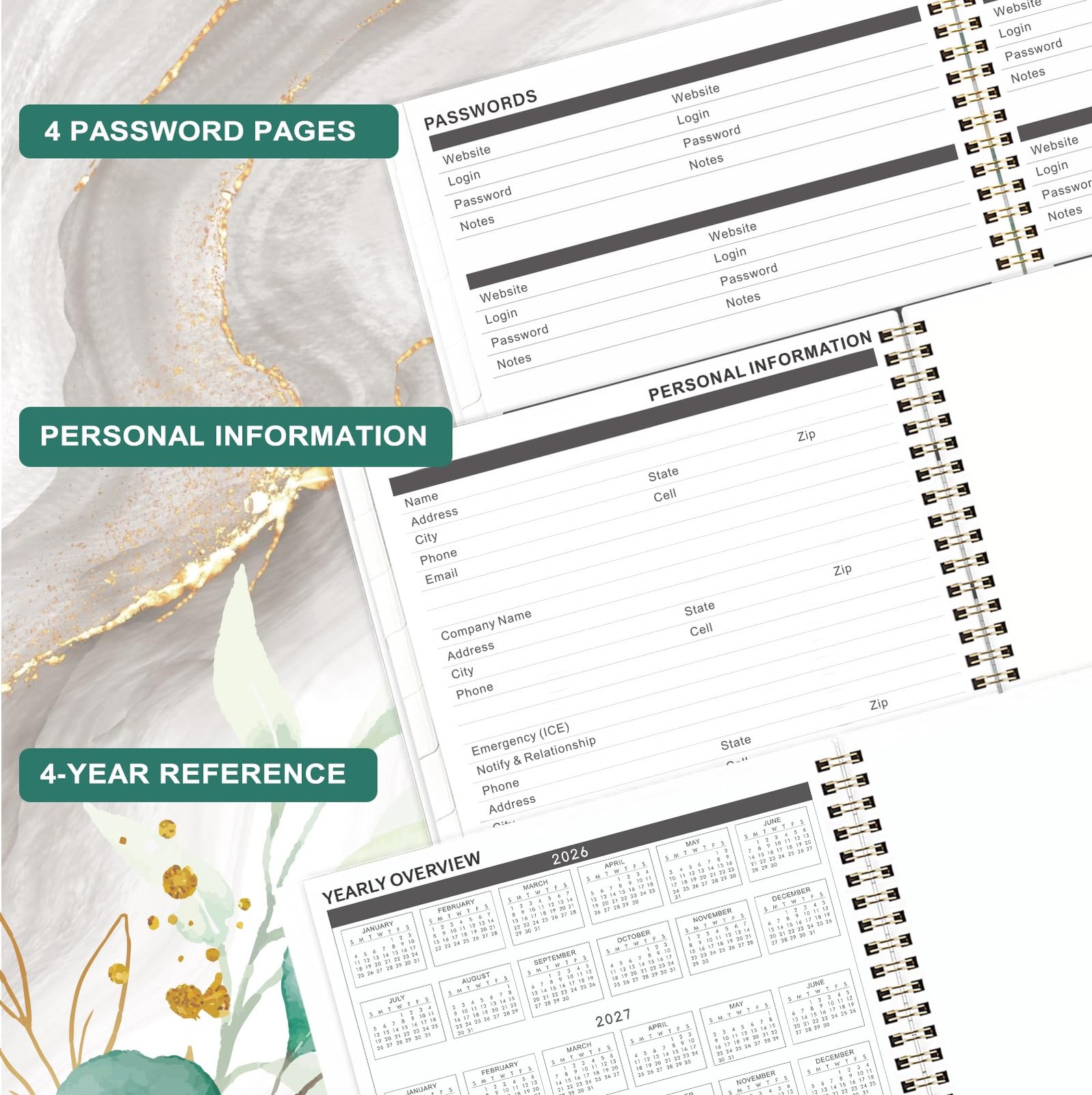 2026-2028 Monthly Planner – 3 Year Monthly Planner 2026-2028 from JAN. 2026 -…
