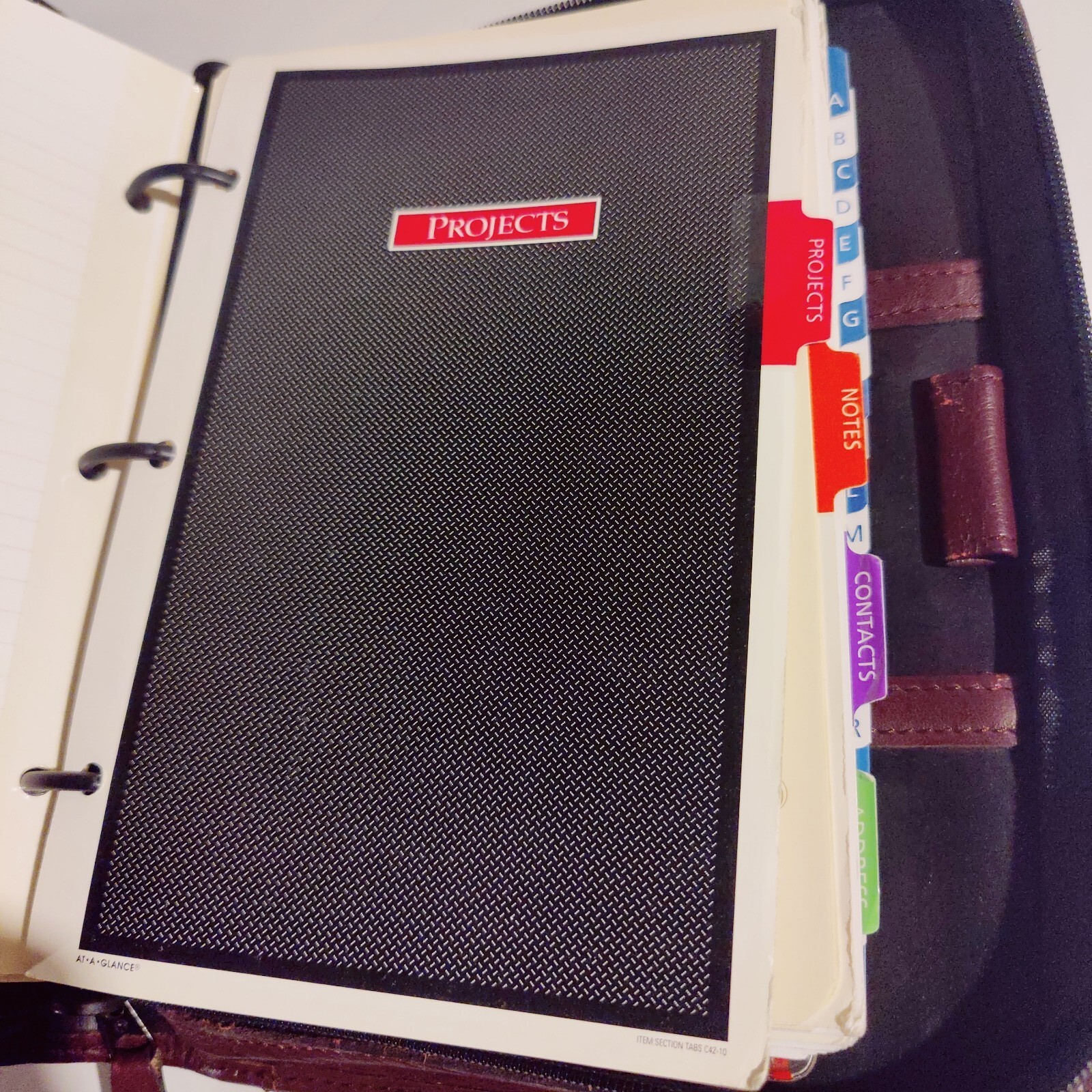 Blank* Vintage Day Planner Address Book Faux Leather Burgundy Time Systems