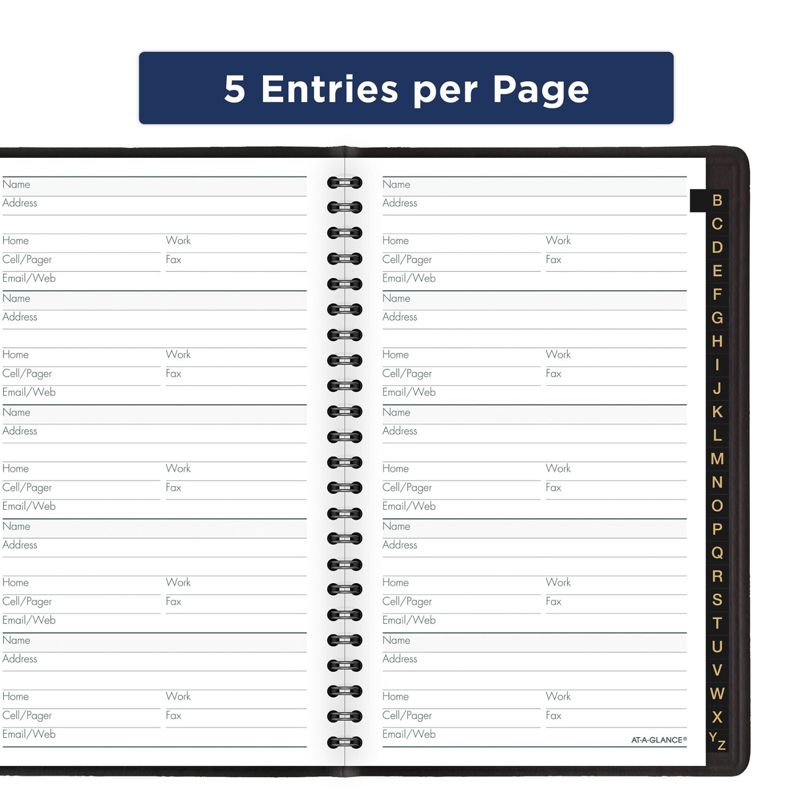 At-A-Glance 80-LP11-05 Large Print Telephone Address Book, 5-1/2 x 8-1/2″