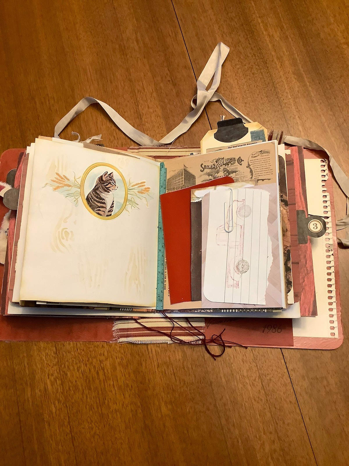 Handcrafted Junk Journal Farm Country Animals 1 Of A Kind Recycled Papers
