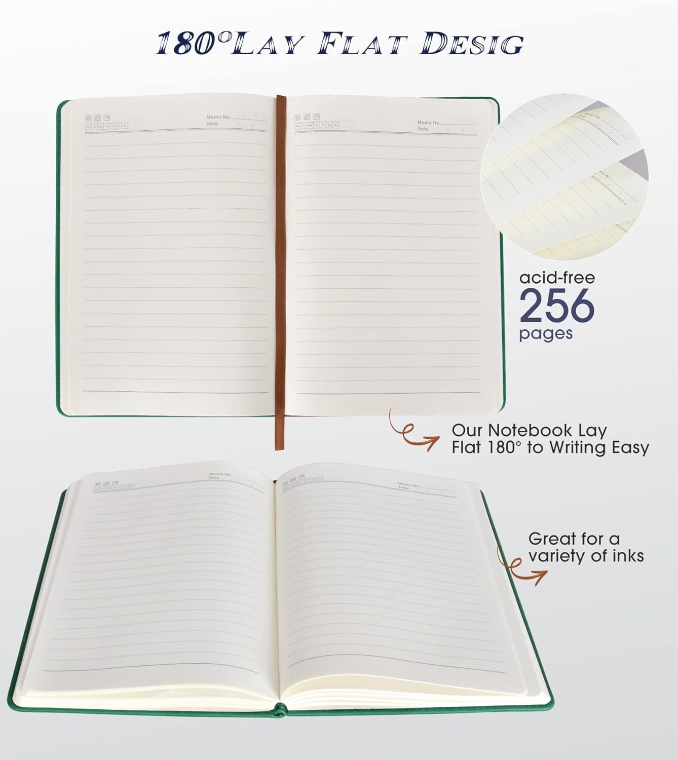 Lined Journal Notebook for Women Men,256 Pages A5 Hardcover Leather Journals for