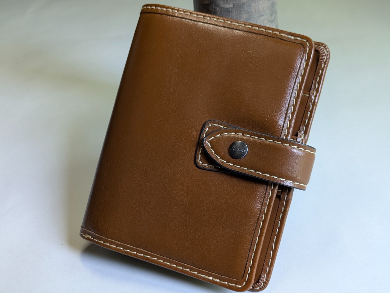 Filofax Malden Ochre Leather Pocket Size 6 Ring Planner Used EUC