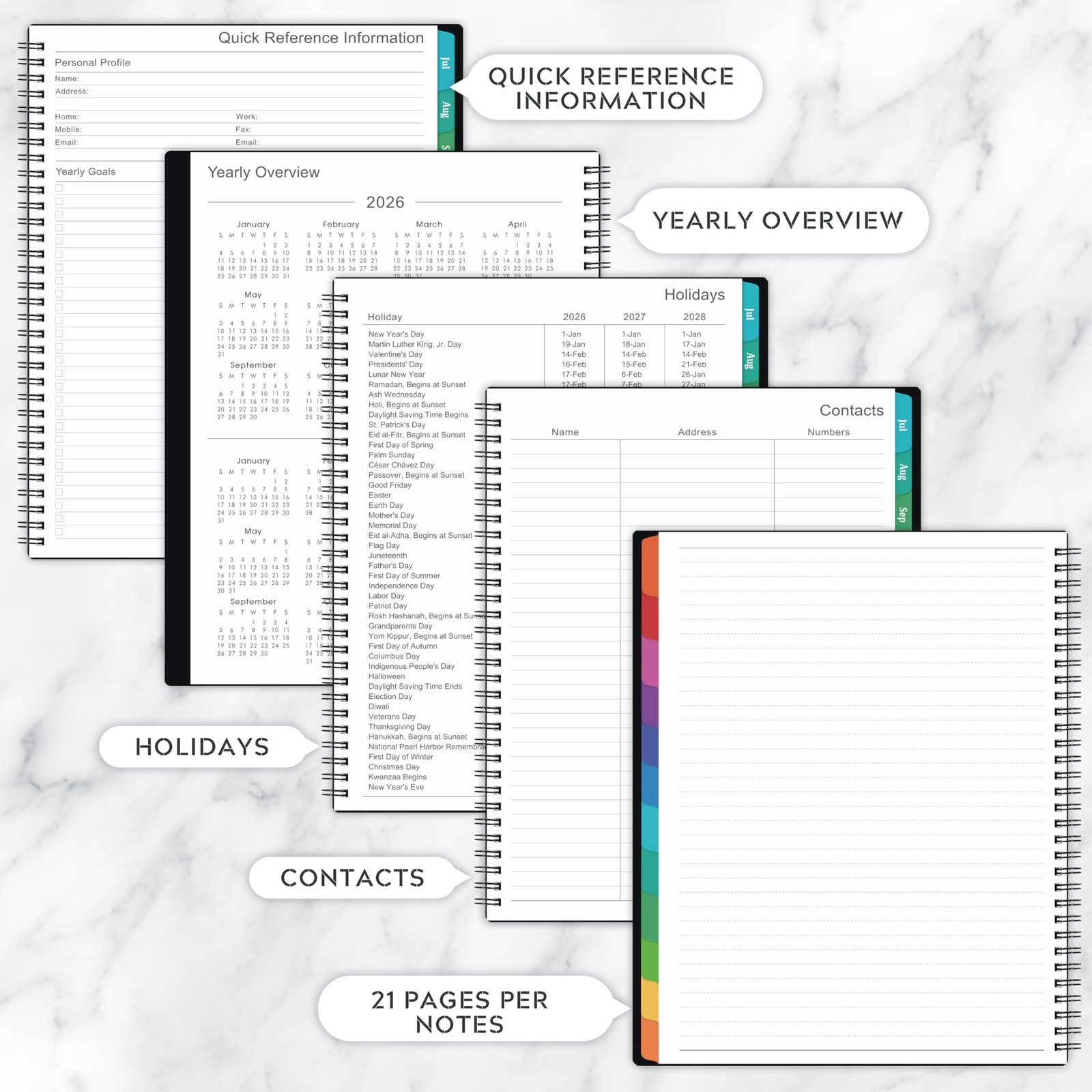 Planner 2026-2027, Academic Planner2026-2027 – 2026-2027 8.9″ x 11.2″, Black