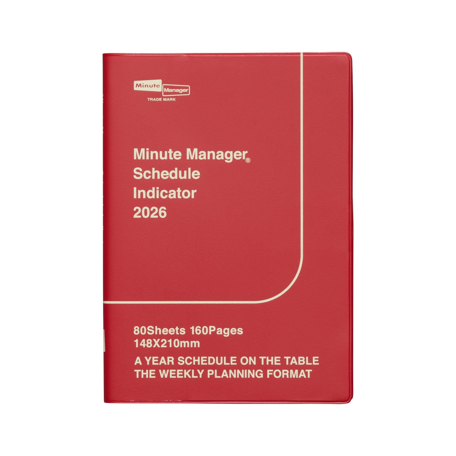 2026 Minute Manager Planner, Red / A5 Weekly Left / Starting December 2025
