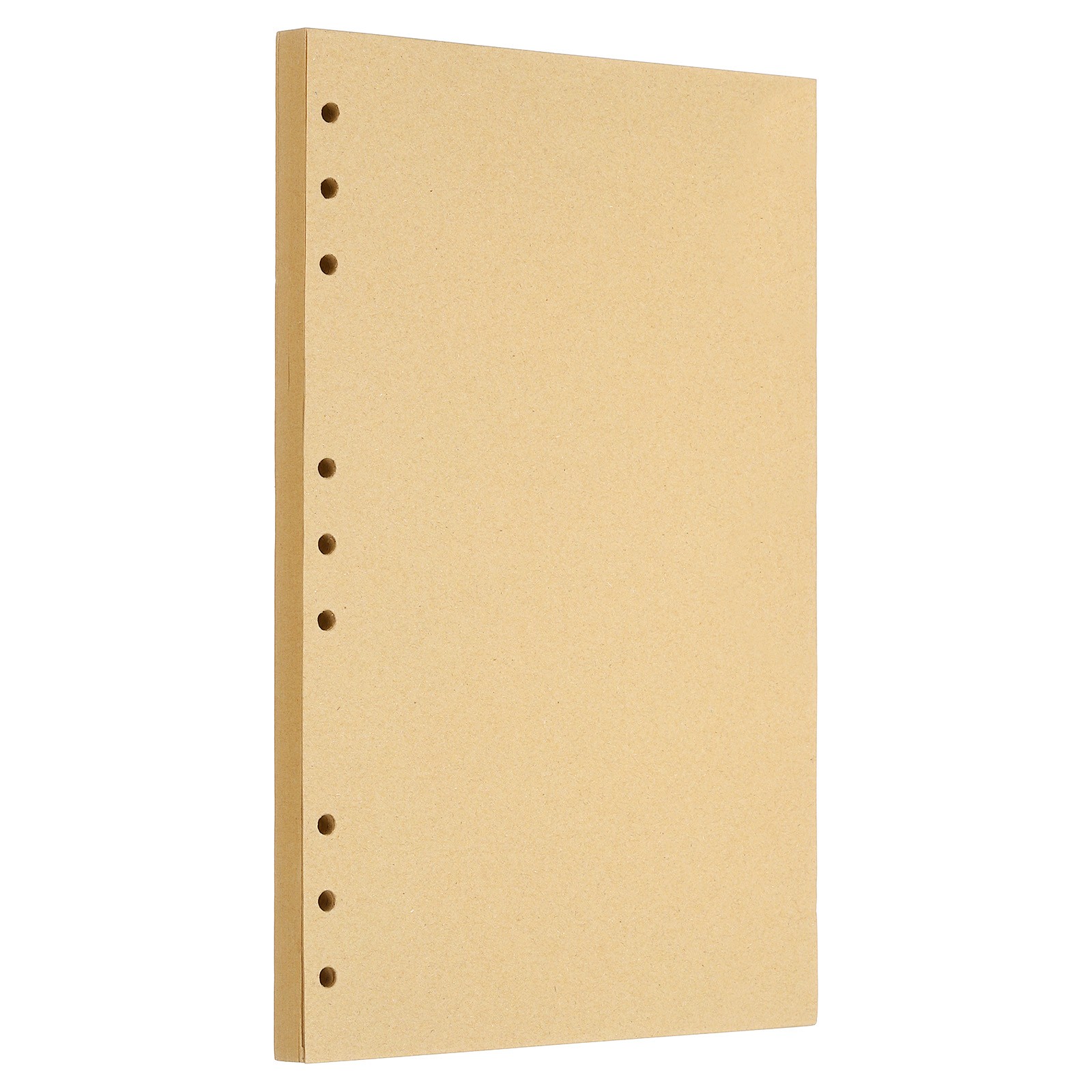 Refill Paper, Unlined Blank Kraft Paper 9 Ring Binder, 80 Sheets/160 Pages
