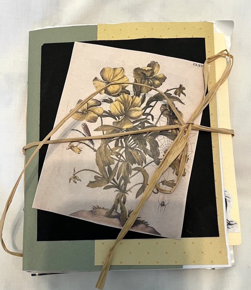 Junk Journal Floral Vintage 5×5” Tuck Spots, Tie Clip,Paper Ephemera Embellished